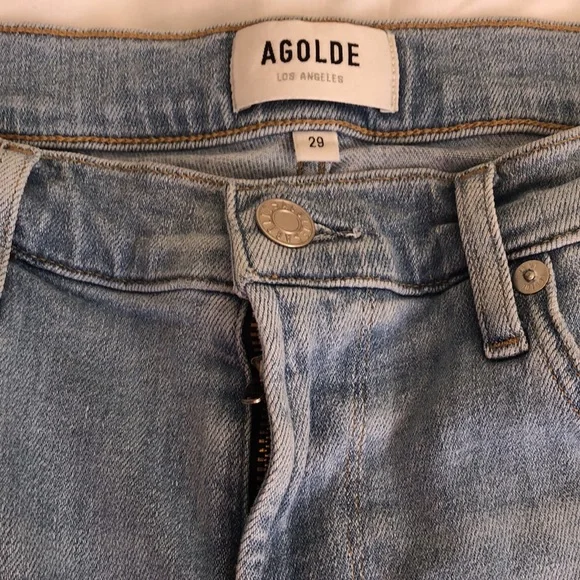 Agolde Sophie Raw Hem Mid Rise Ankle Crop - Picture 4 of 9